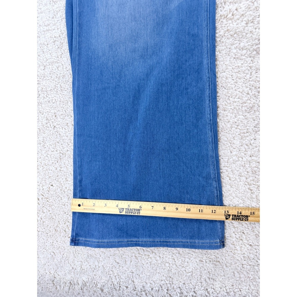 Halara Flex Denim Wide Leg Pants Women Large Blue High Rise Pull On Athleisure - Picture 7 of 11
